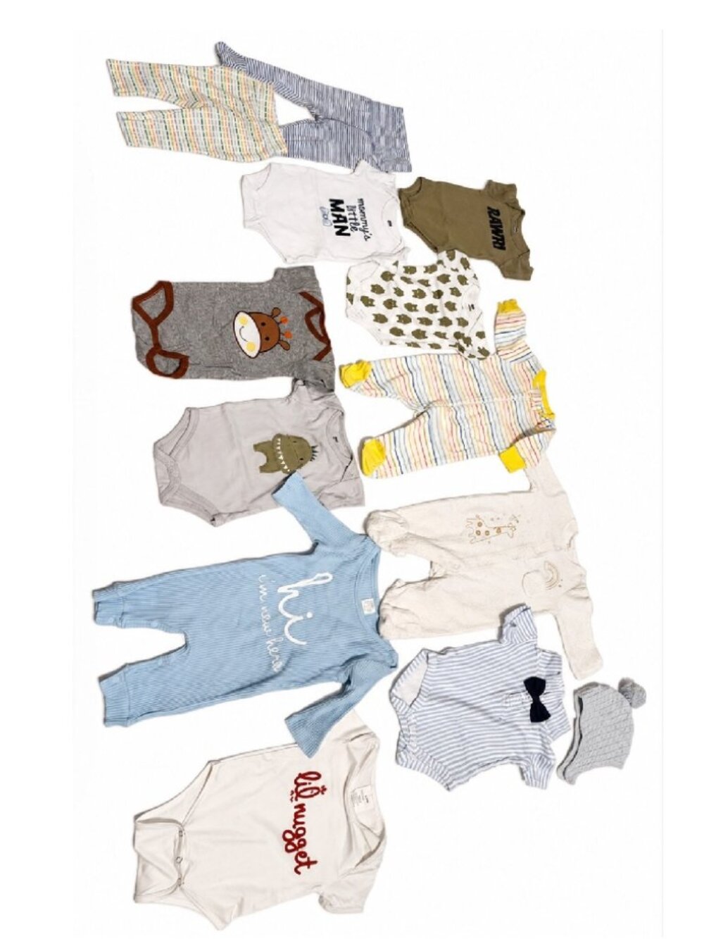 0–3 Month Baby Clothes Lot - 13 Pieces